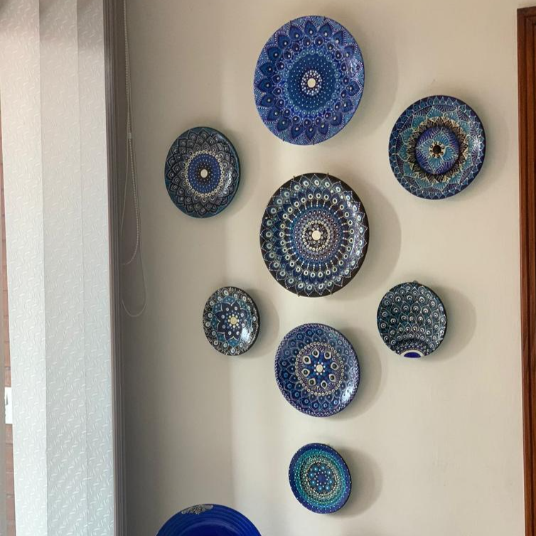 Blue Wall Plates Set