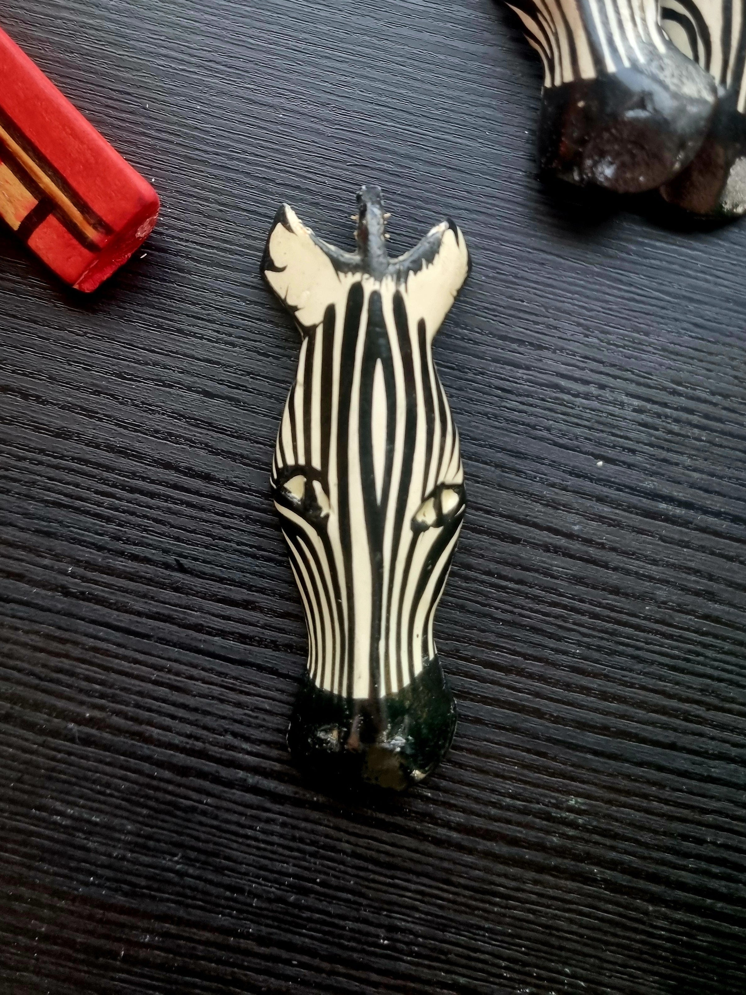 Handcarved Animal Face Hanging/ Magnet
