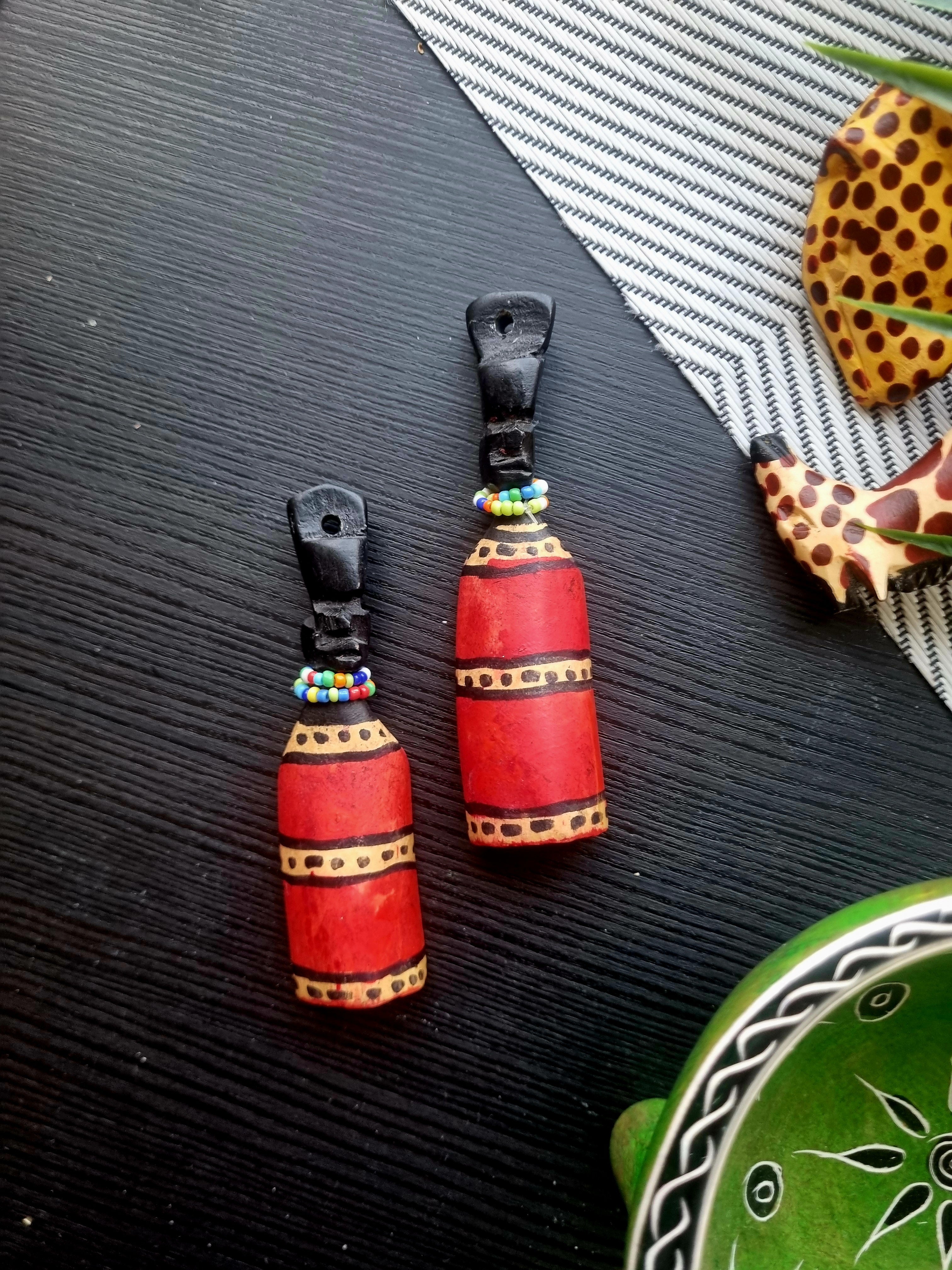 Handcarved African Doll Hanging/ Magnet