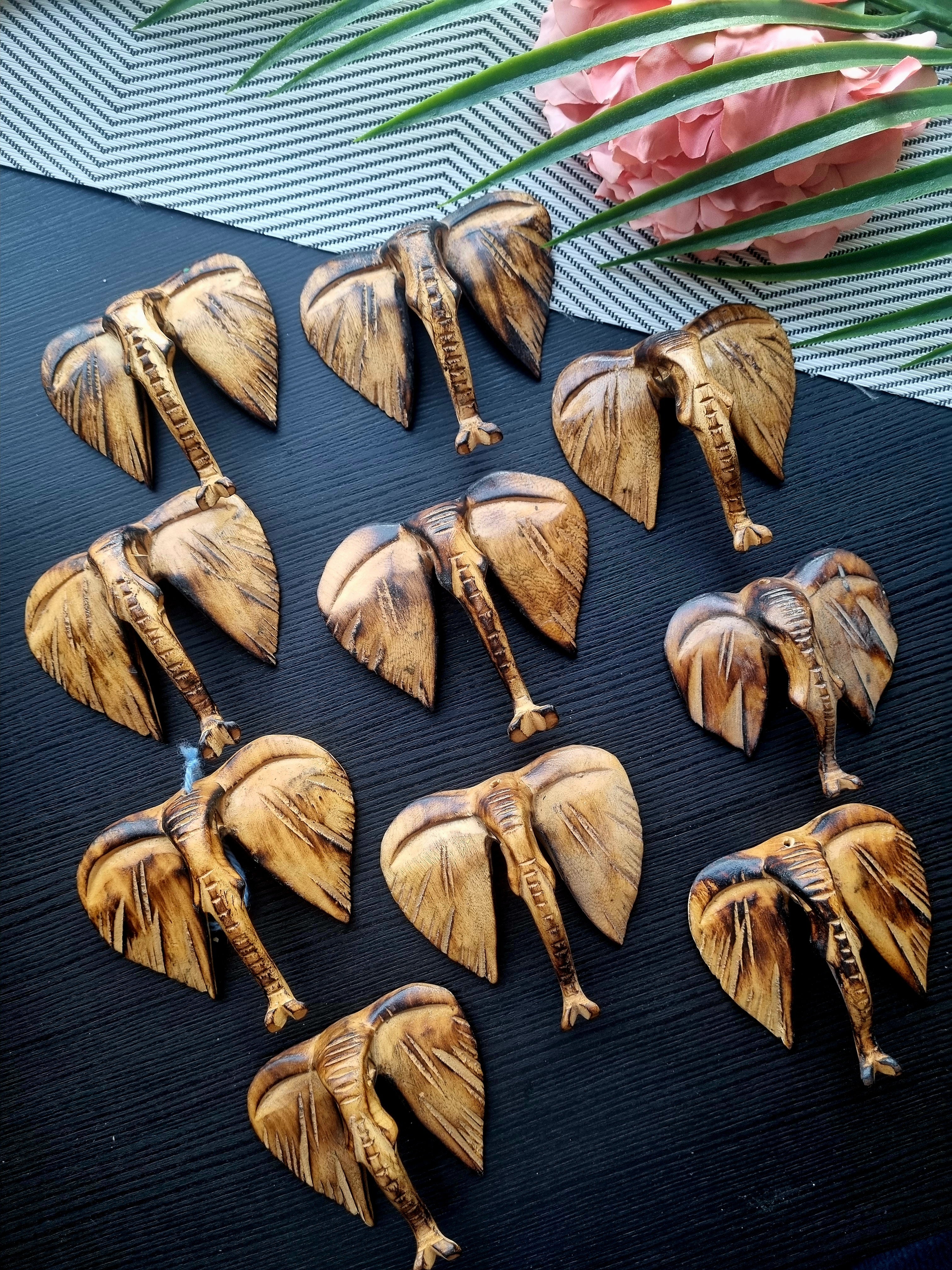 Handcarved Elephant Hanging/ Magnet